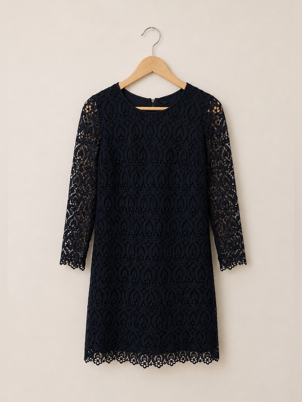 Club Monaco Amalia Black Lace Overlay Long Sleeve Midi Dress Size 4